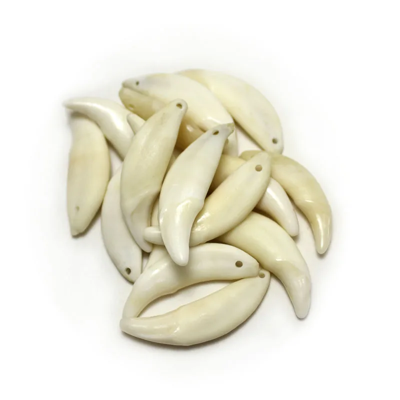 Волчья подвеска зуб оптовая продажа зубы 4 шт. ретро белые и черные ювелирные