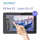 Монитор для камеры FEELWORLD F5 Pro V2 с сенсорным экраном 5,5 дюйма, 3D LUT 4K HDMI, совместимый с камерой, для цифровой зеркальной камеры, карданный