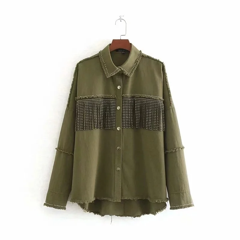 

2019 new women's tassel decorative jacket