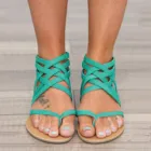 Модные женские сандалии на плоской подошве; Летние туфли-лодочки на молнии; С открытыми пальцами, свободная, дышащая, с противоскользящим эффектом; Флип-флоп для мужчин пляжные женские босоножки Обувь #40