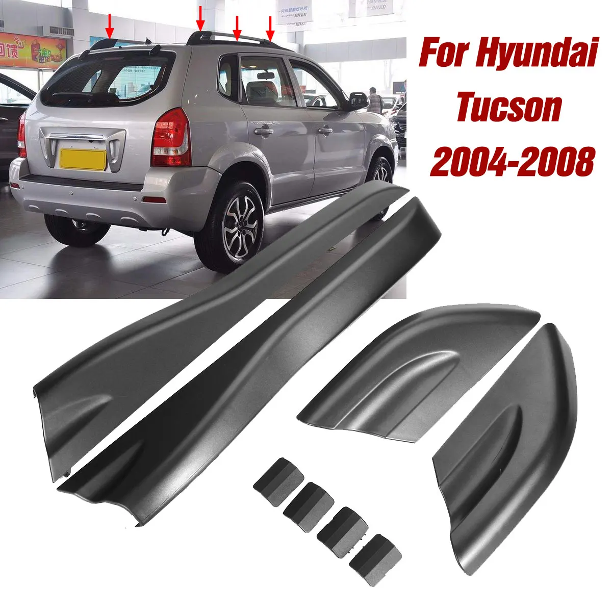 8 adet oto portbagaj ray ucu kapağı korumak kabuk kapağı Hyundai Tucson 2004 2005 2006 2007 2008