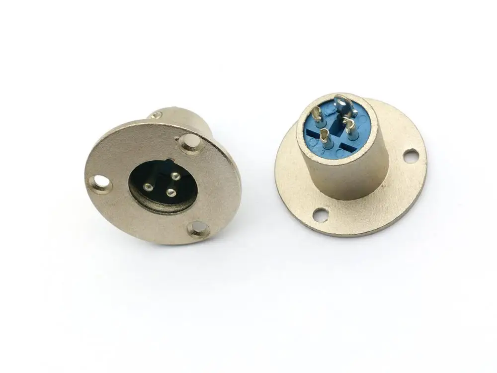 20 штук металлический XLR 3-контактный Мужской навесная панель с двумя гнездами