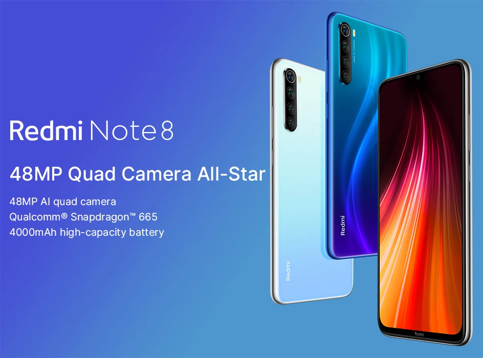 Глобальная версия Xiaomi Redmi Note 8 4 Гб 64 Гб Смартфон 48мп камера Snapdragon 665 мобильный телефон 4000 мАч 18 Вт Быстрая зарядка 6," FHD