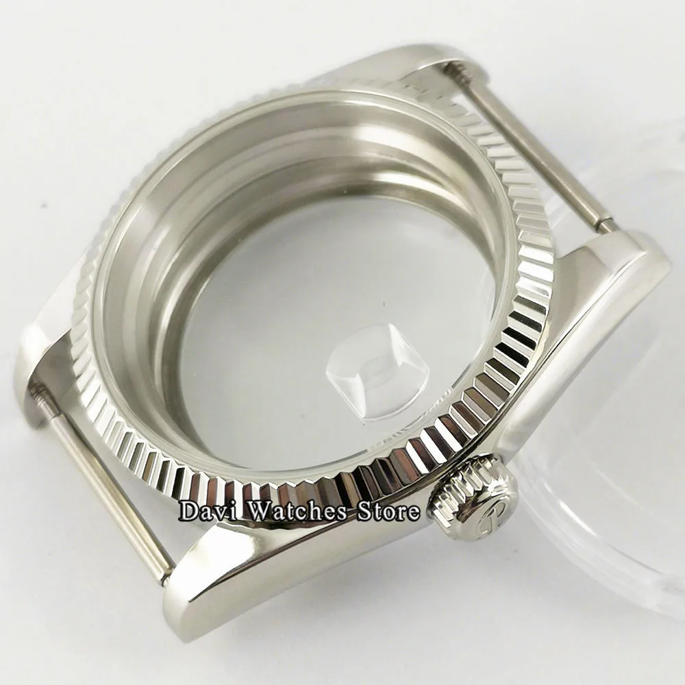 36 мм Серебристый футляр для часов сапфир Стекло подходит приблизительный срок