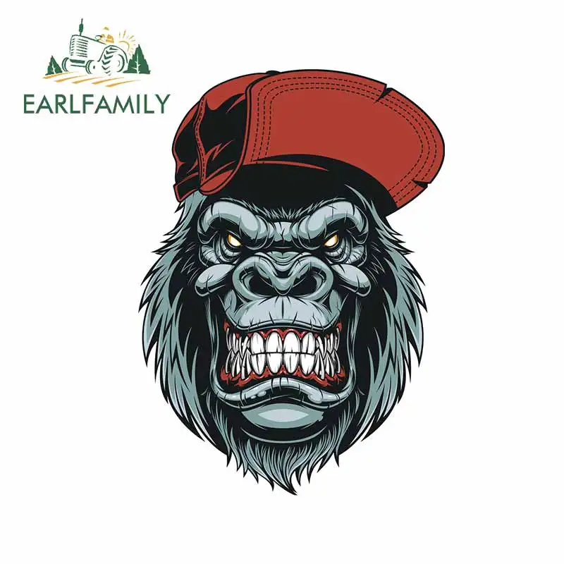 EARLFAMILY 13 см x 9 2 для головы обезьяны мотоциклетные автомобильные наклейки