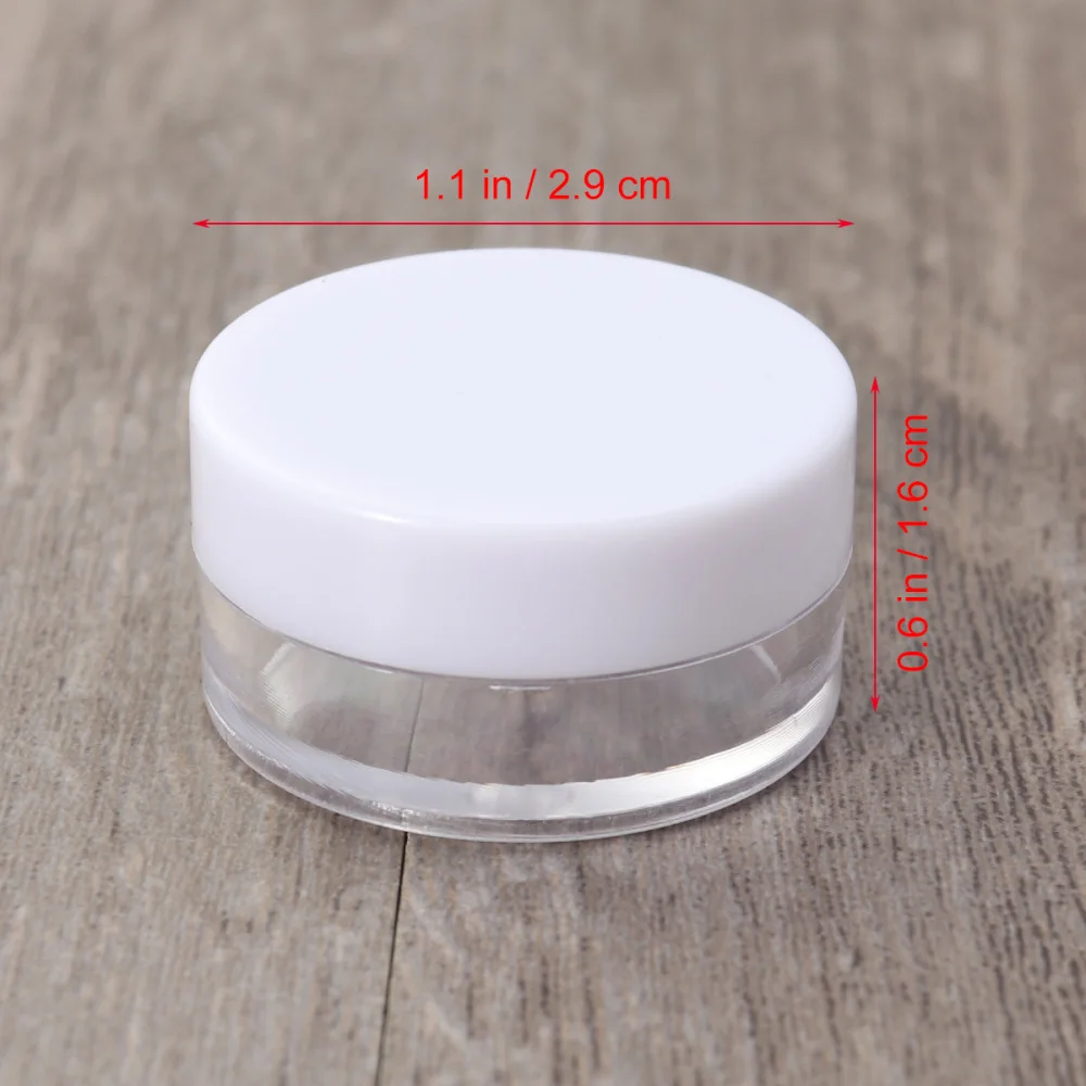 

50Pcs 5g Mini Cosmetic Pots Cosmetic Jars Bottles Portable Round Pot Bottles Cosmetic Travel Sample Empty Container for