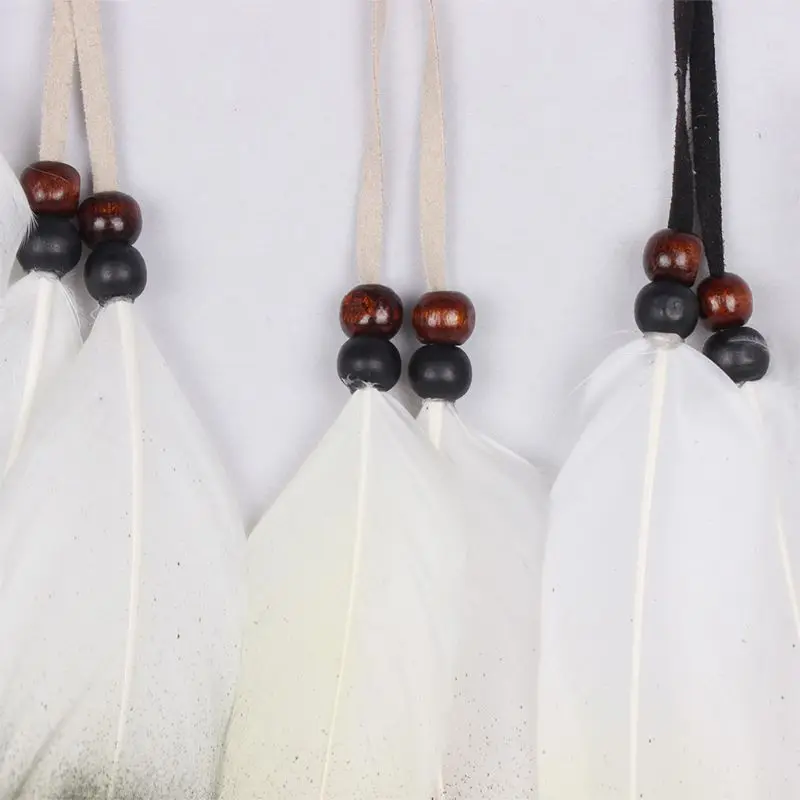 Настенный декор Ловец снов-белая фотография с перьями для спальни детской