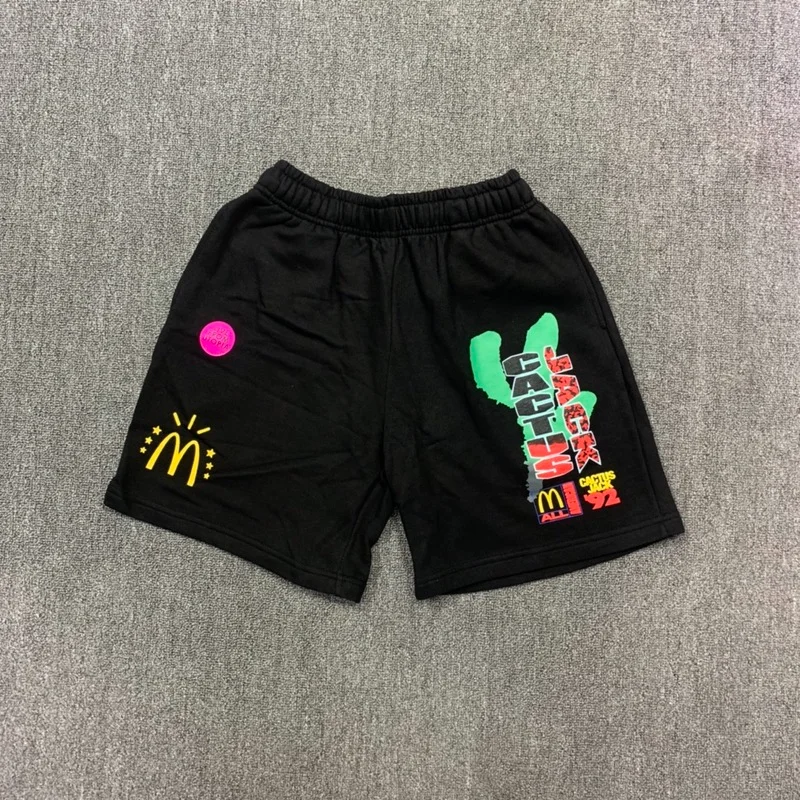 

22SS Foam Pattern Graffiti TRAVIS SCOTT Shorts Men Women EU Size 100% Cotton Cactus Jack Shorts Fashion Summer Techwear Viking