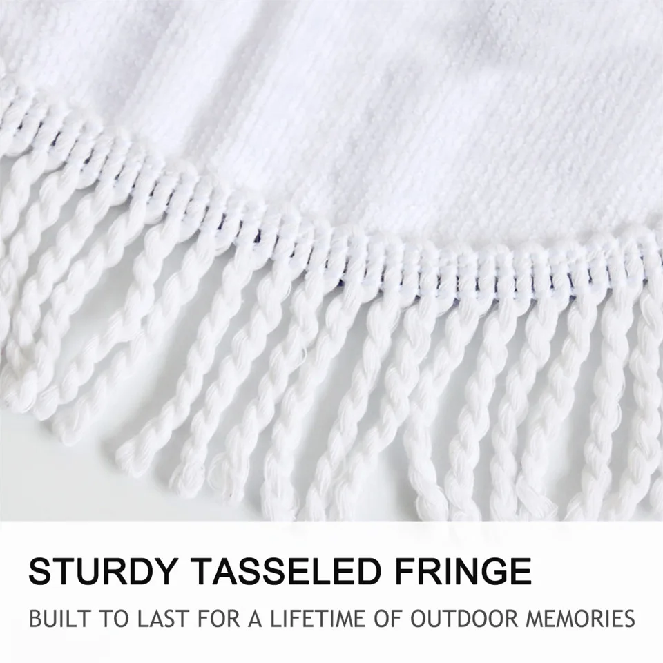 Летнее большое круглое пляжное полотенце BeddingOutlet для взрослых пар банное из