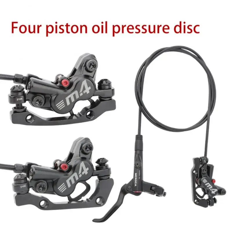 

MEROCA M4 Four-piston Oil Brake Oil Disc Mountain Bike Hydraulic Disc Brake Brake MT420 (left Rear 1400mm + Right Front 800mm)