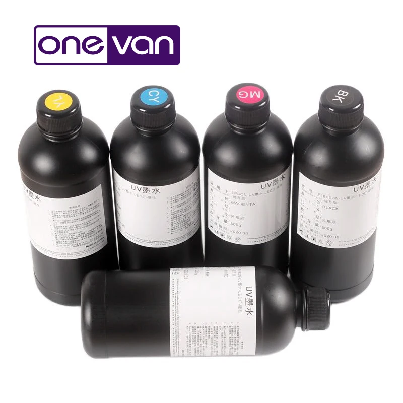طابعة UV لرأس الطباعة Epson ، زجاجة حبر 500 مللي ، لأضواء LED ، R1390 R1800 L800 L1800 ، طابعة A3 / A4UV