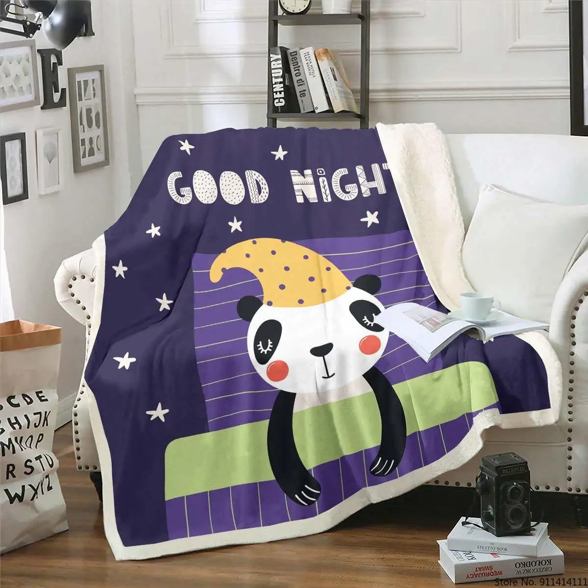 

Funny panda Blanket Flannel Decorate at home livingroom cute animal Blanket Fleece Blankets Soft Warm Throw Blanket Warm