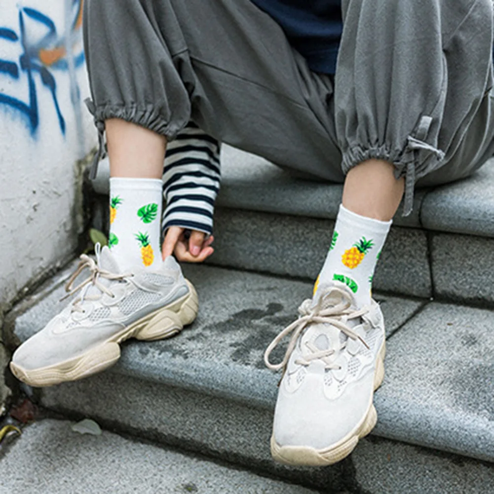 Носки до щиколотки в стиле Харадзюку унисекс дышащие хлопковые мягкие короткие
