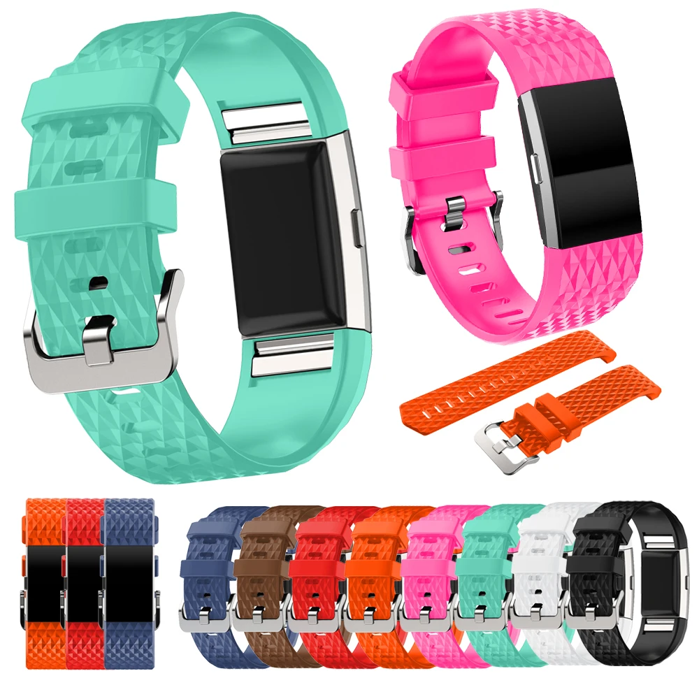 Запасной ремешок мягкий силиконовый для Fitbit Charge 2|Ремешки часов| |
