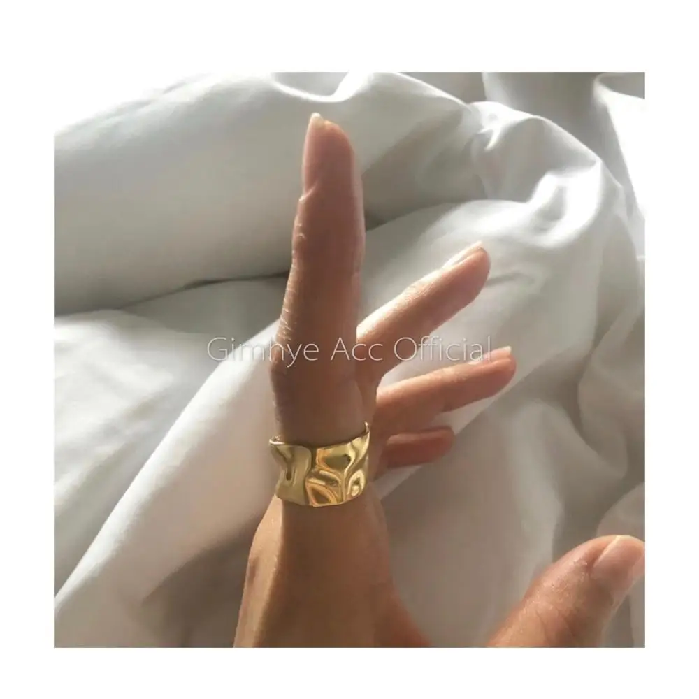 

HANGZHI 2020 New Vintage Plated Metal Punk Irregular Open Rings Adjustable Finger Rings for Women Girls men Party Jewelry Gifts