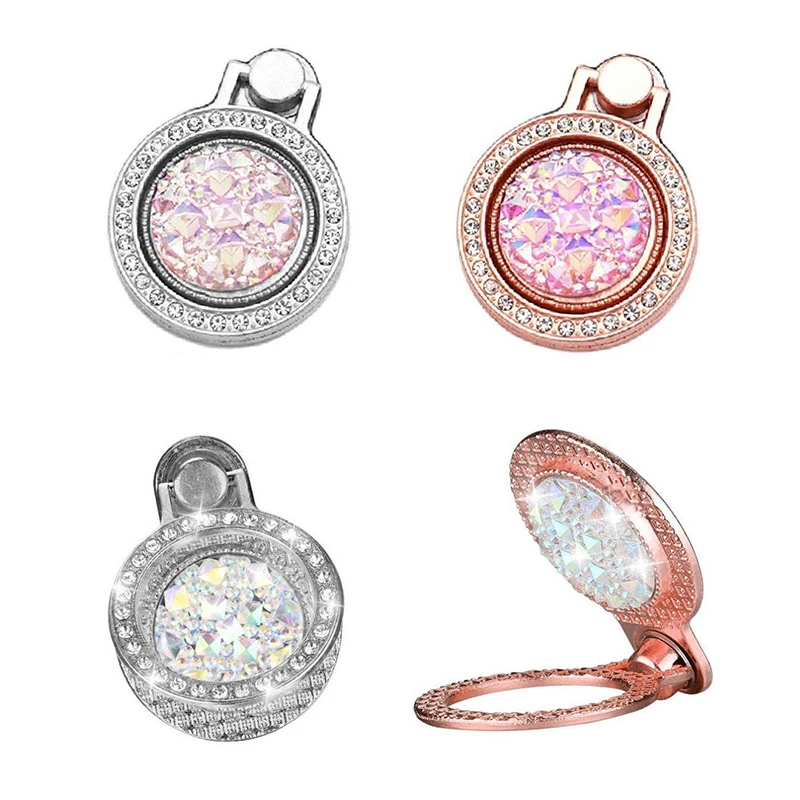 Универсальный круглый металлический бриллиантовый кольцо на палец подставка