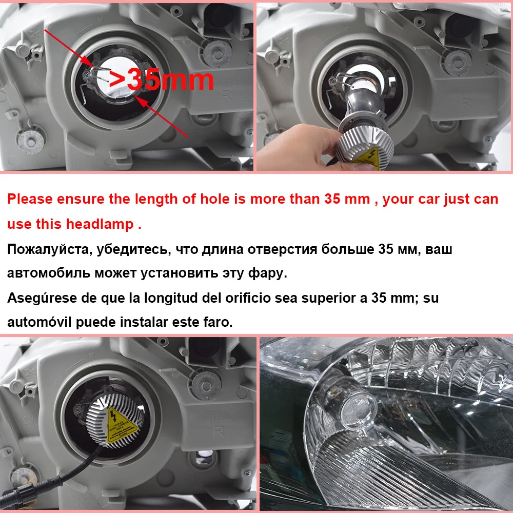 Автомобильная фара YHKOMS H4 мини-фонарь с линзой ближнего/дальнего света