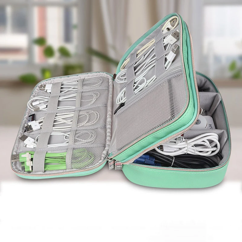 TUUTH сумка для хранения кабеля двухслойные цифровые аксессуары дорожный
