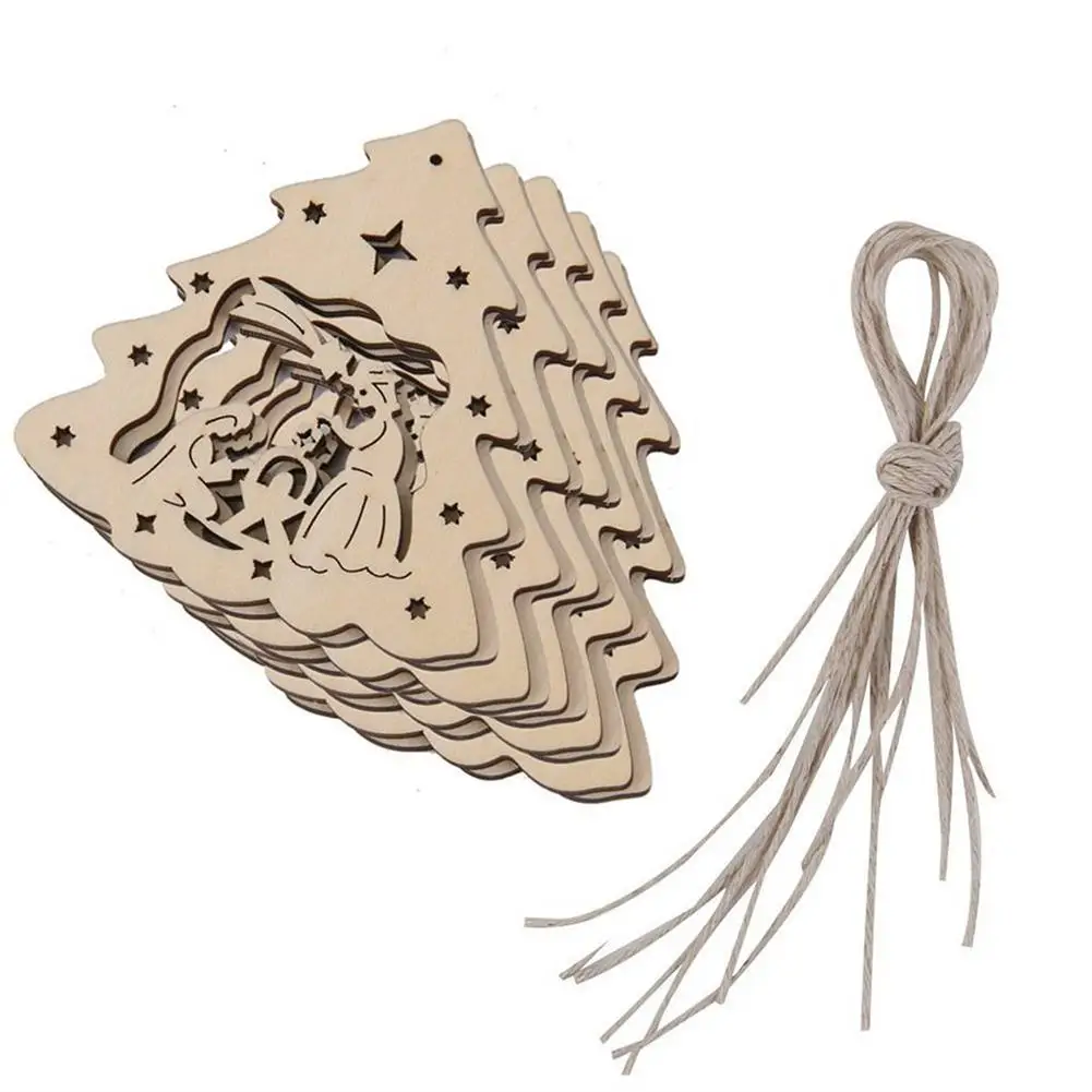 10 шт. деревянные подвески в форме рождественской елки | Дом и сад