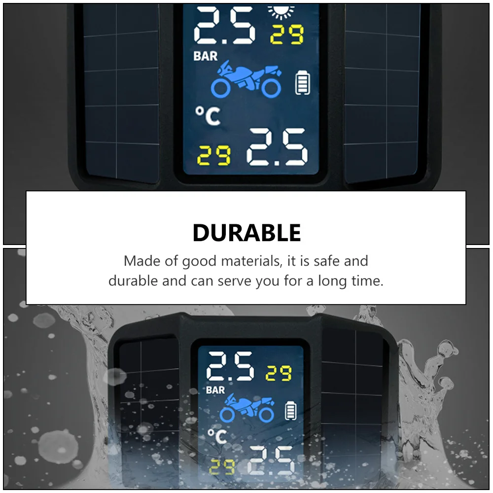 

1 Set Tire Pressure Monitor Practical Solar Tire Pressure Detector (Black)