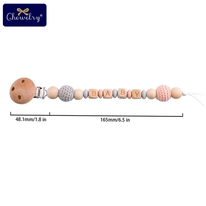 Peach Pacifier Chain 1 комплект/3 шт., детский деревянный прорезыватель, детская коляска, Детские Силиконовые Бусины, погремушка, Детская пустышка, зажим для соски, цепочка для коляски, игрушки - Цвет: Peach Pacifier Chain