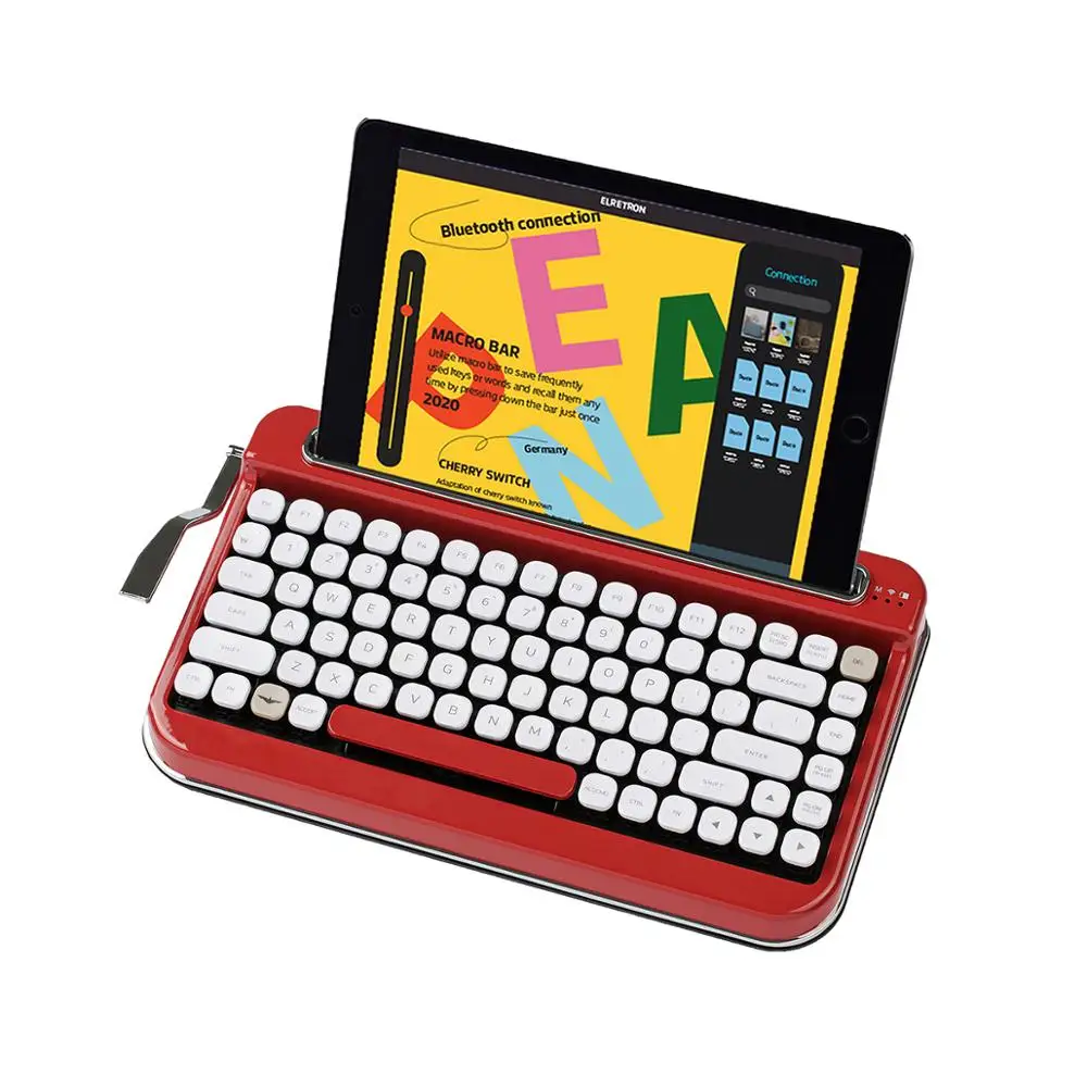 Механическая Bluetooth клавиатура PENNA в стиле ретро 85 клавиш Cherry MX Swift Keyclick Steam Punk