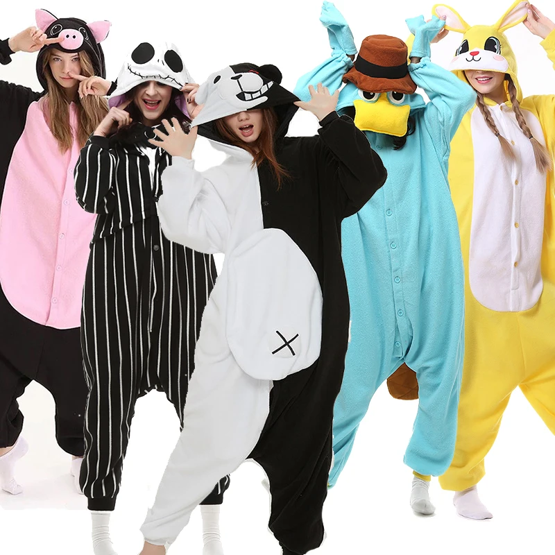 Кигуруми хорошее качество для взрослых медведь Монокума Shark цельные пижамы