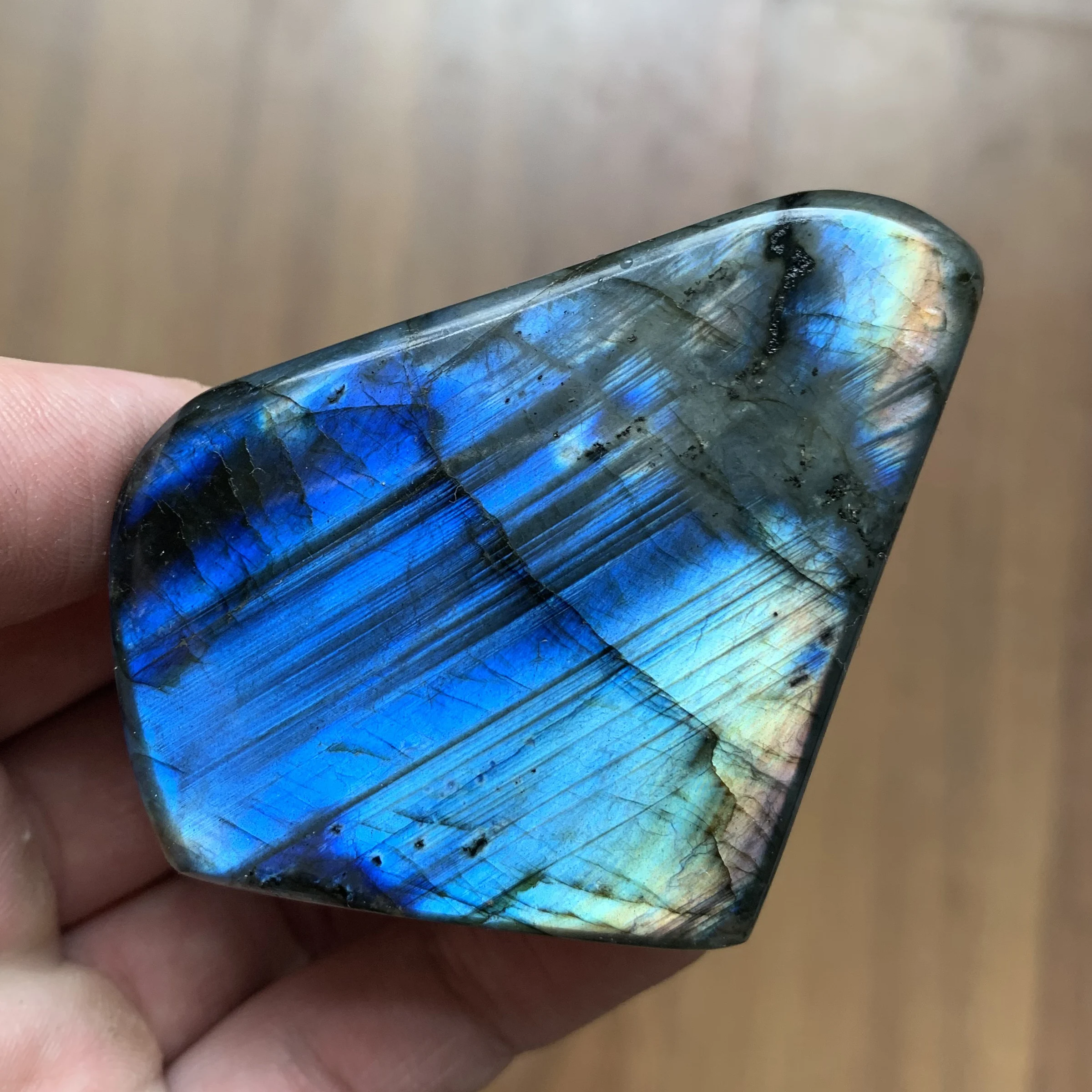 

139g Natural Labradorite Home Decoration Rough Polished Quartz Crystal Healing C013