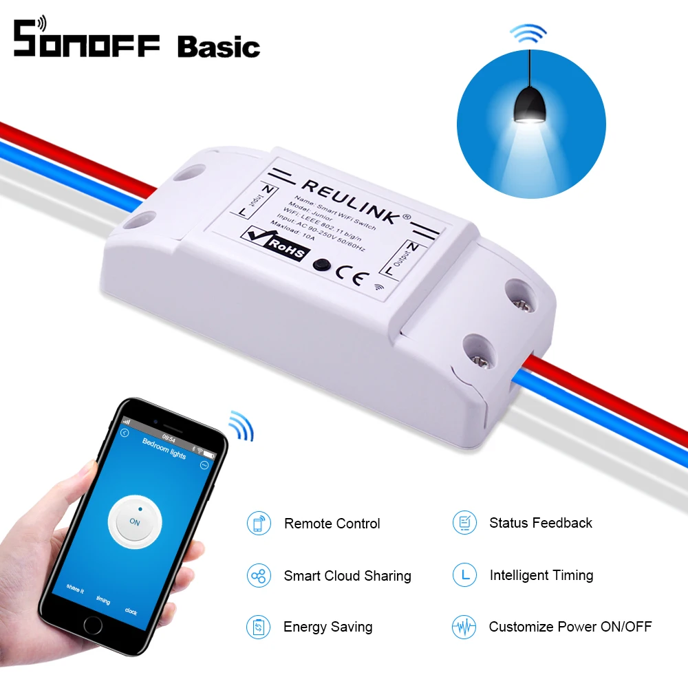 Смарт-переключатель REULINK Junior Basic WiFi беспроводной модуль автоматизации DIY пульт