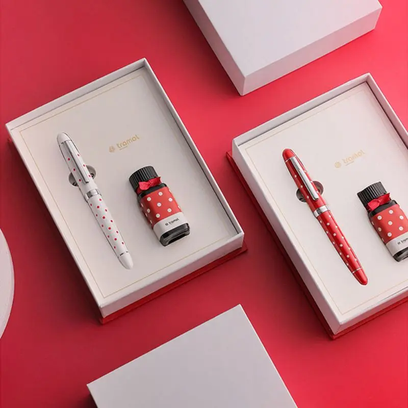 

Retro Business Fountain Pen Signature Calligraphy with 15ml Ink Gift Box Set Women Student School Suppliesx