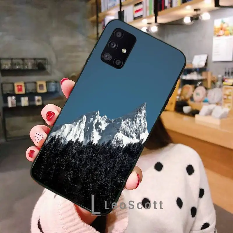 

Snow mountain Phone Case For Samsung A40 A31 A50 A51 A71 A20E A20S S8 S9 S10 S20 Plus note 20 ultra