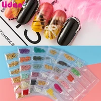 lidan 1 set nail art decorations colorful metal chains for nails decoration punk style charms nail manicure nail art accessories