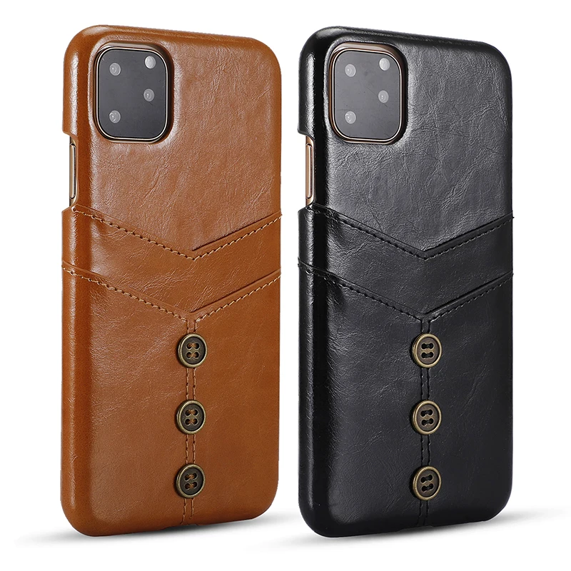 Чехол для телефона из искусственной кожи в стиле ретро KEYSION iPhone 11 Pro Max чехол с