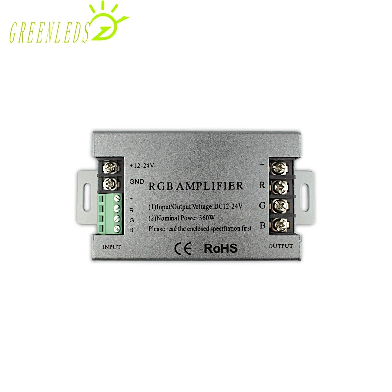 Светодиодный RGB усилитель Алюминий кожух 360W DC12-24V JM-AMF-CX с высокое качество 3 года