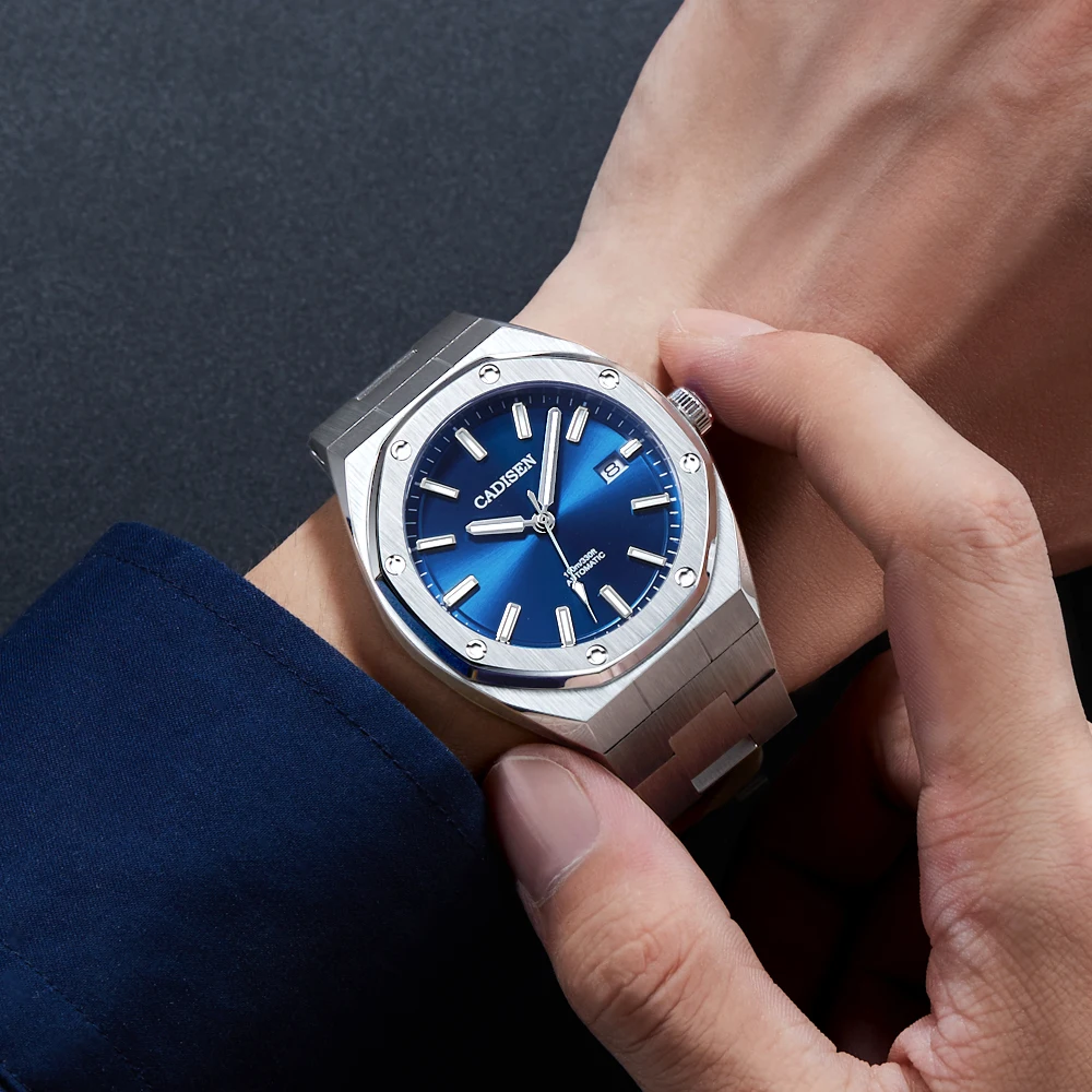 

CADISEN Brand Luxury Men Watches Automatic Mechanical Watch for Men 100M Waterproof Sapphire Japan Movement Luminous Steel Watch