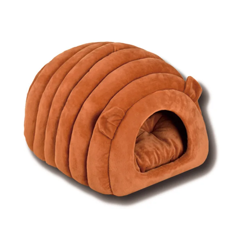 

Забавная зимняя теплая кровать для домашних питомцев, мягкий коврик для кошек и гнезд, спальный мешок для маленьких собак, для котят и щенко...