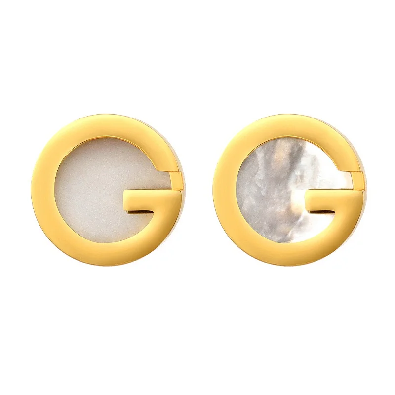 

Trendy 3Color Big Stone Earrings For Women Fashion G Shape Earrings Statement Modern Jewelry Gift for Girls Ladies Free Dropship