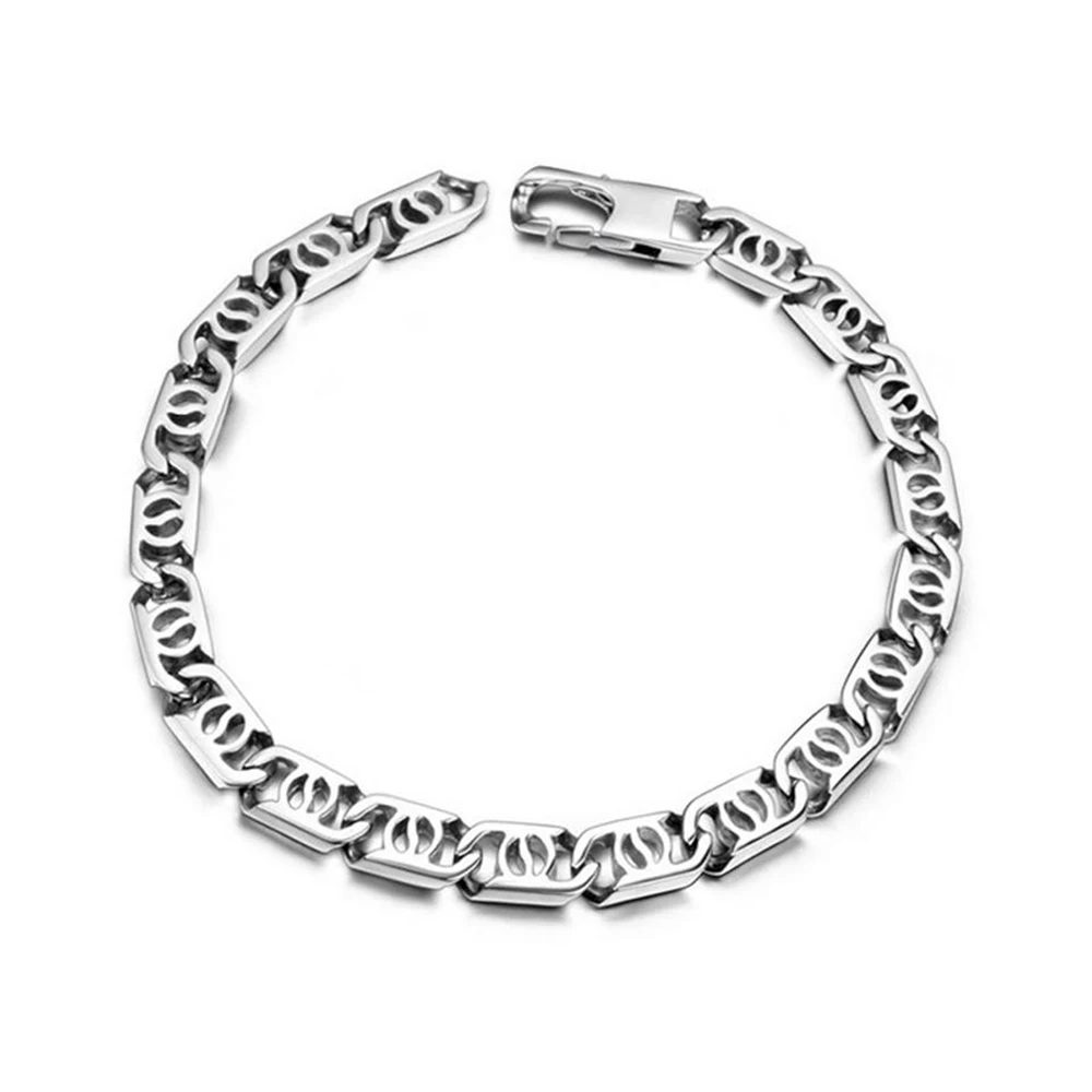 Унисекс Браслет из нержавеющей стали ширина тяжелого браслета 5 4 мм Длина 8
