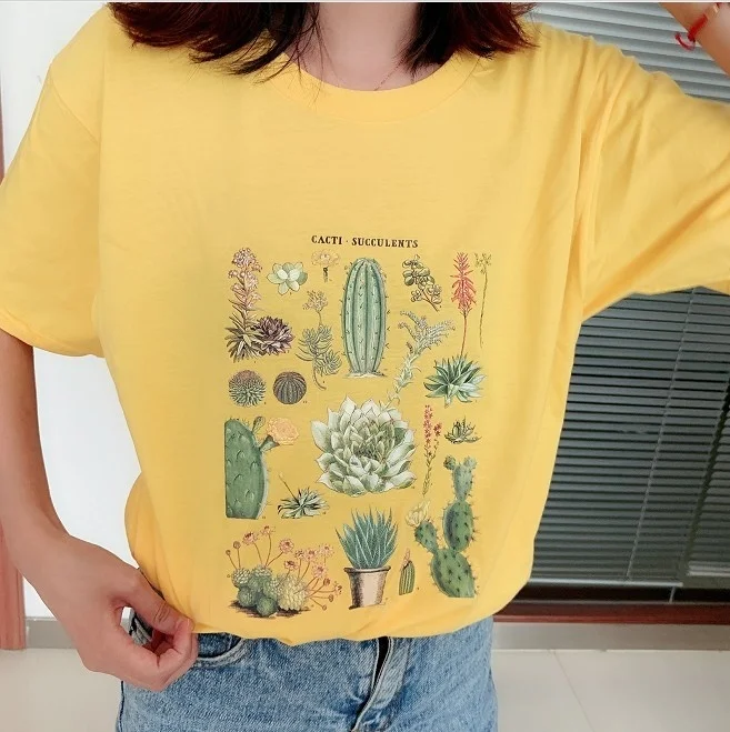 Винтажная Мода Аризона кактус футболка суккулентная пустынная графическая