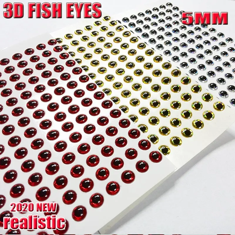 3D рыболовные приманки глаза для ловли нахлыстом выбор трех цветов серебристый