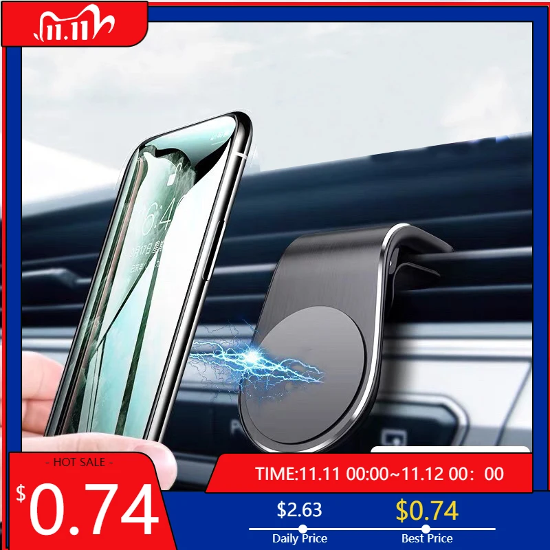 

Universal Phone Holder in Car Stand Magnet Navigation phone holder Air outlet gravity magnetic phone holder Auto Accessories