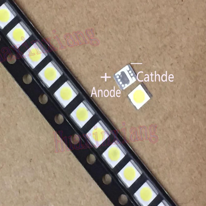 100 шт./лот SMD LED 3528 2835 3 в 1 Вт Холодный белый лм Высокая мощность для ЖК/ТВ