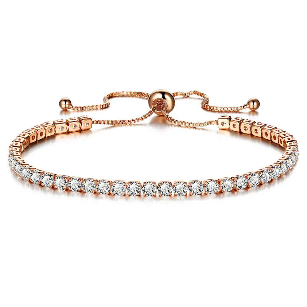 Классический Мозаичный Кристальный Браслет-Тяга Iced Zircon Tennis Chain для Леди Девушек Изысканное Ювелирное Изделие.