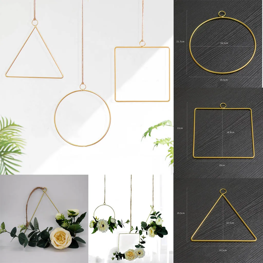 

Tuin Decoratie 3D Geometric Wall Mounted Flower Holder Metal Geometric Nordic Style Hanging Plant Display Garden Decoration