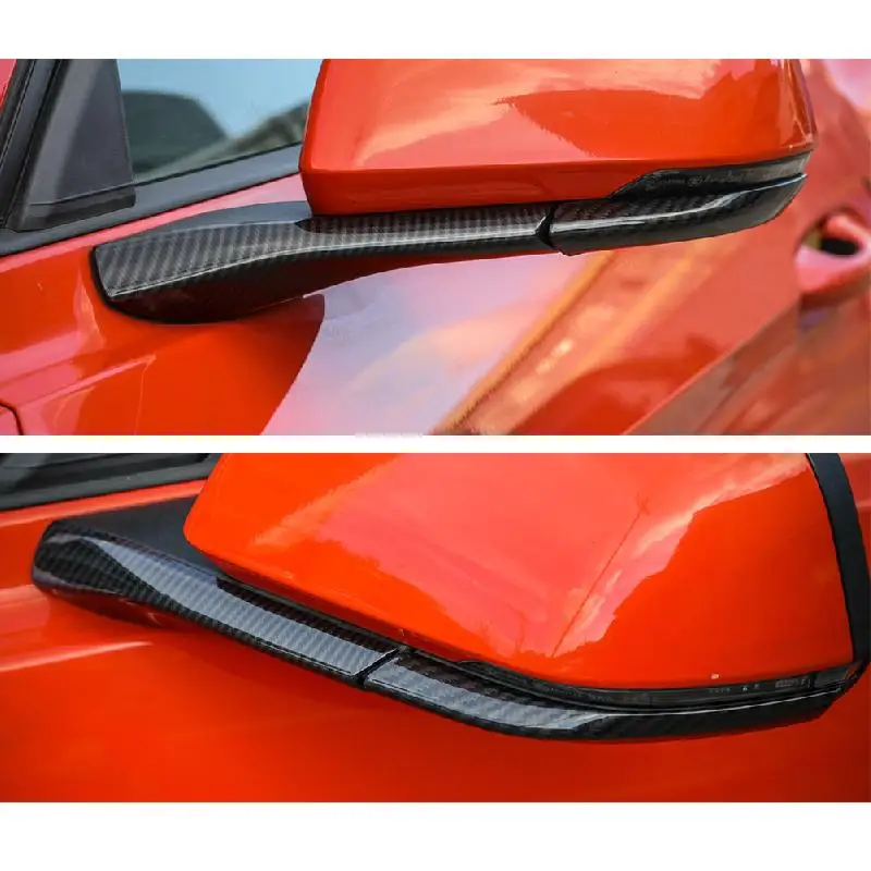 4 шт. ABS углеродное волокно зеркало заднего вида накладка наклейки украшения для