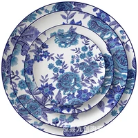 creative hand painted chinese style restaurant dish plate home restaurant steak plate plates set plate sets gold plate
