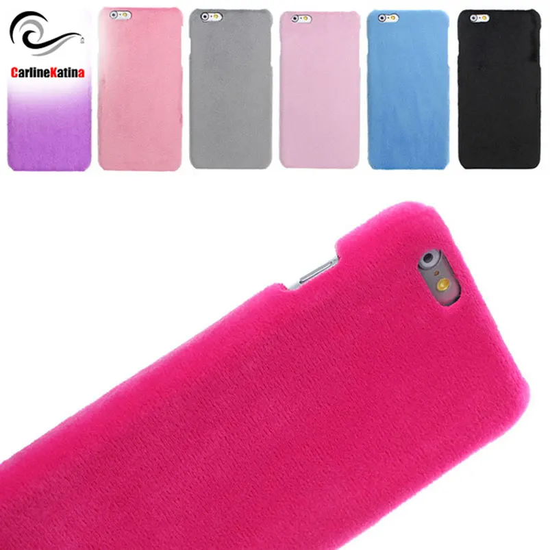 Новый меховой бархатный плюшевый поликарбонатный чехол Honey для iPhone 6 6s Plus 6plus