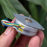 two phase six wire 35mm permanent magnet stepper motor 7 5 degree circular stepper motor with 2 holes output shaft 2 mm