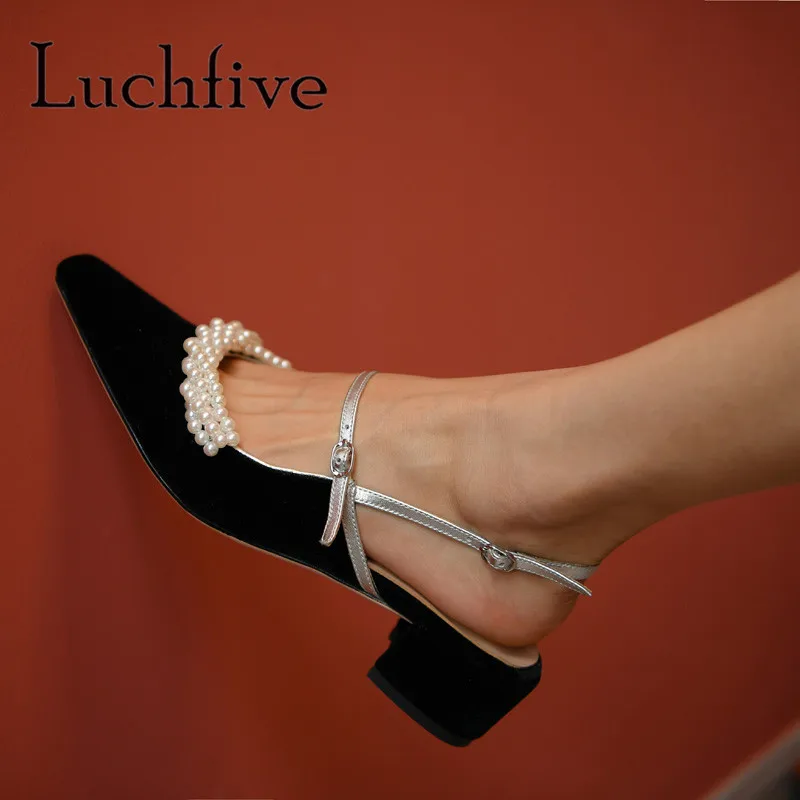 Винтажная велюровая обувь на высоком каблуке женская во французском стиле с