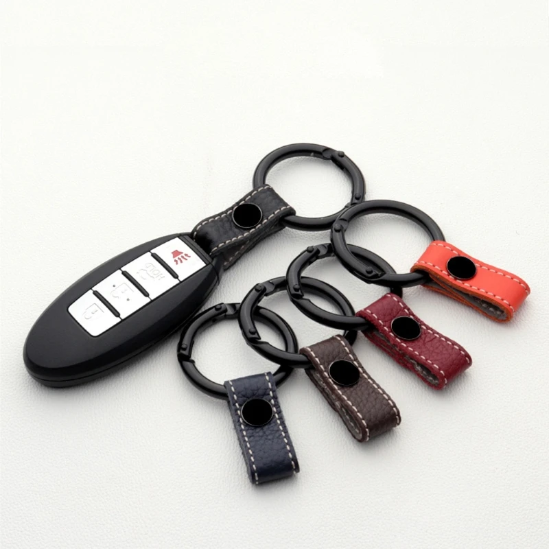 1pc Card Keyring Car Key Holder with Genuine Leather Lanyard for Keychain | Автомобили и мотоциклы